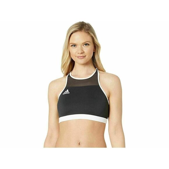 adidas FJ5084 Women's Sz M Black/White Don't Rest Beach Volleyball Sports Bra - Picture 1 of 2